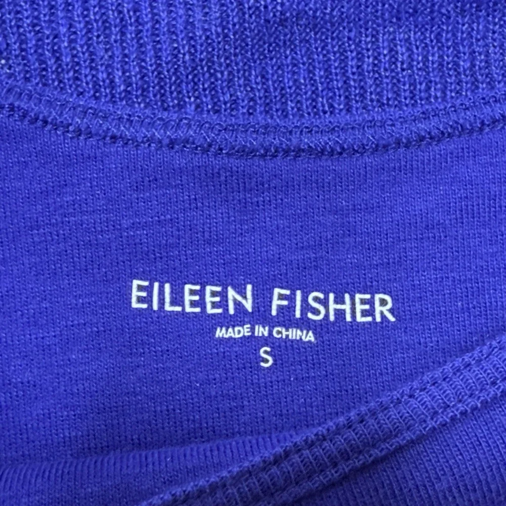 Eileen Fisher Purple Cardigan & Tank 100% Organic Linen Knit Open Front Sz Small